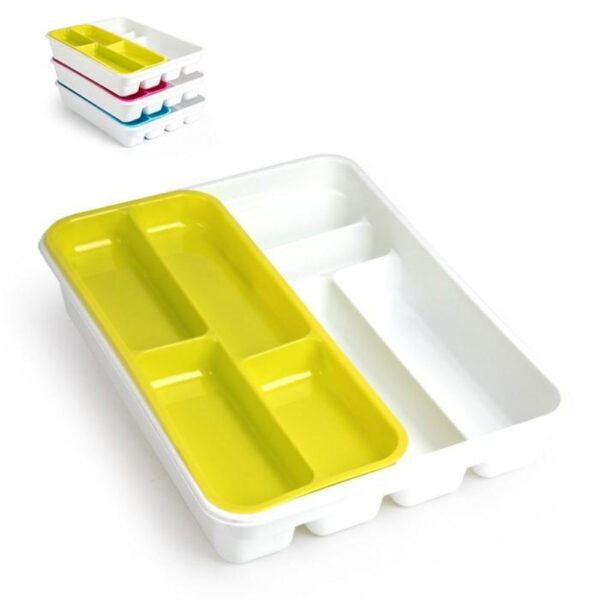 Strong Plastic 2 Tier Cutlery Tidy Tray Organiser